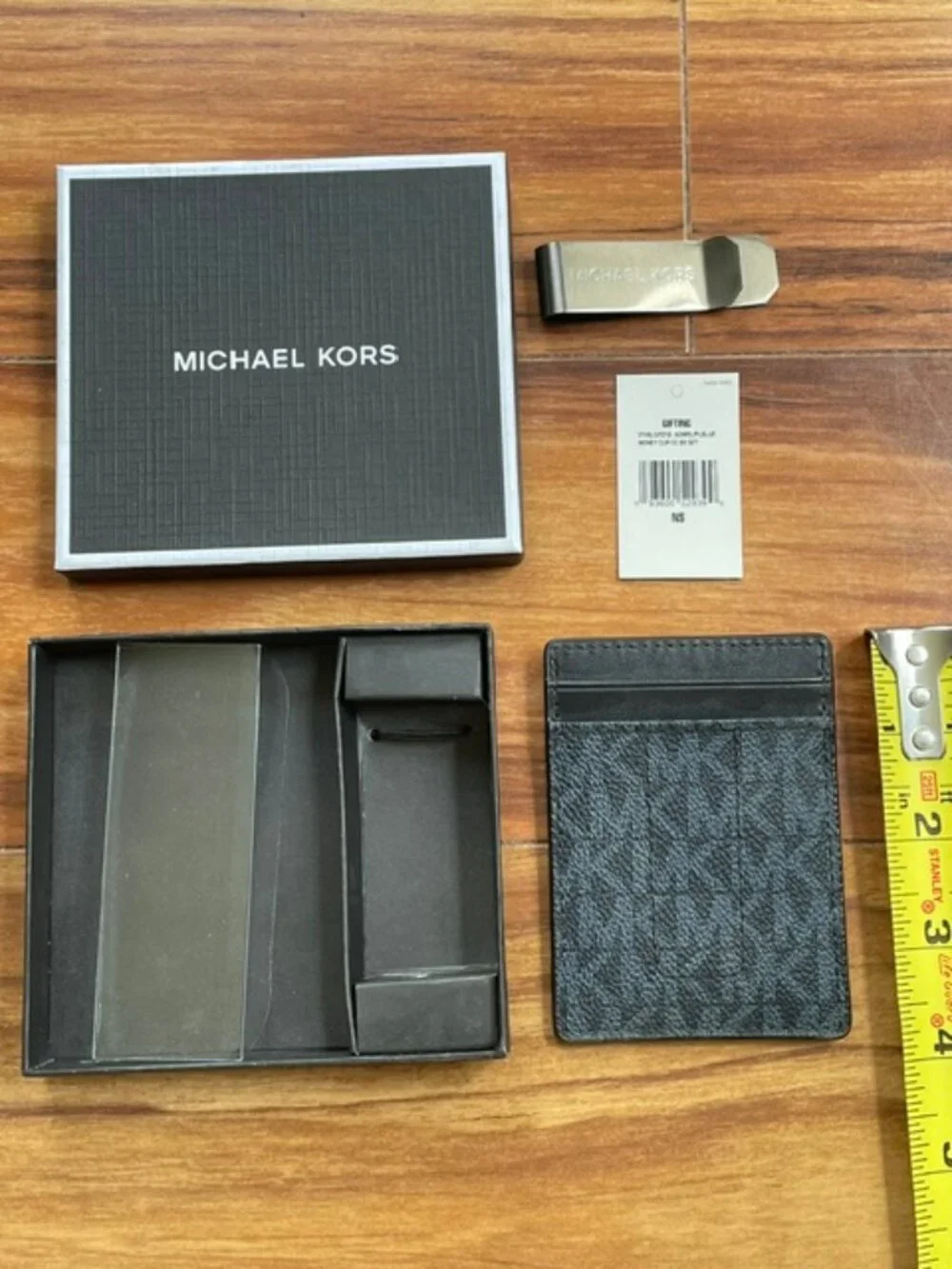 Michael Kors Men's 4 Slots Credit Card Case Wallet and Money Clip Sets
